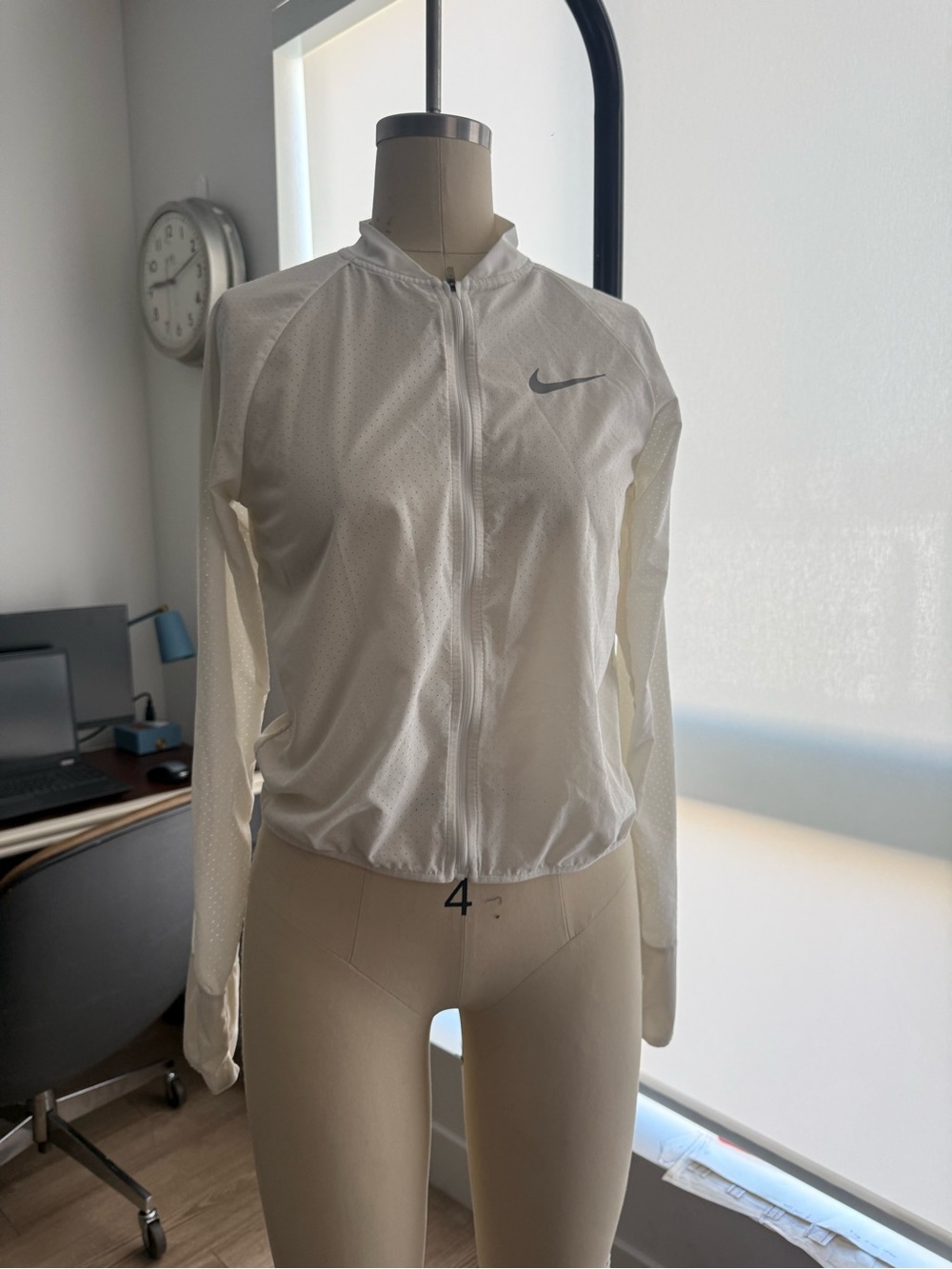 Nike Women's White Lightweight Zip-Front Jacket